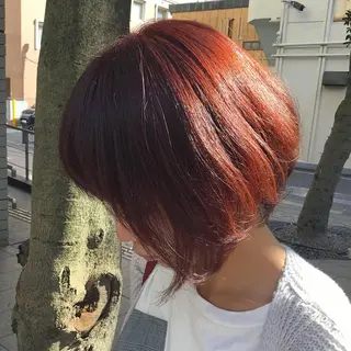 ショート カラー パーマ 金崎 新吾のヘアスタイル