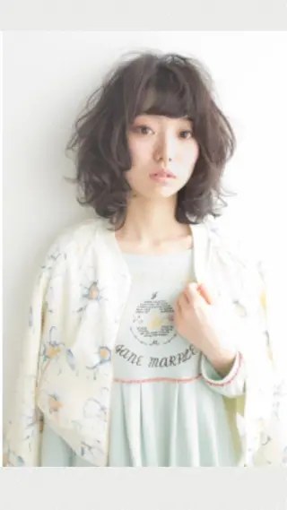 ショート ミディアム パーマ MODEK's阿倍野 伊藤サダキのヘアスタイル