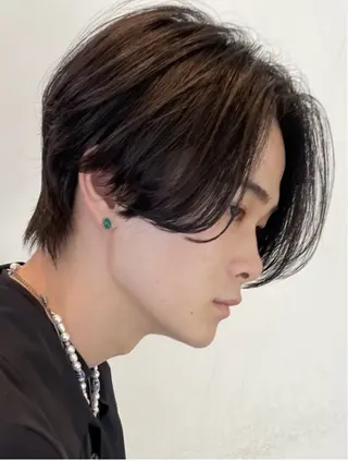 ショート パーマ メンズ fifthパーマ透明 感カラー✨齊藤晋壱朗のヘアスタイル