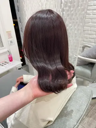ミディアム カラー 色落ちまで可愛く✨ モテカラー別所好葉のヘアスタイル