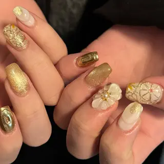 ミディアム 小川 柚香のネイルデザイン