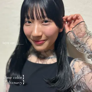 セミロング カラー ⌇透明感color 🧚ᴍᴇɢᴜᴍɪ ⌇のヘアスタイル