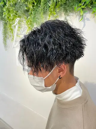ショート パーマ メンズ レイヤー/韓国ヘア /顔周り/大久保貴之のヘアスタイル