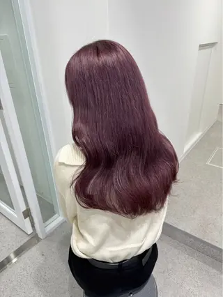 カラー 透けるやわらか艶髪♡ ナチュラルストレートのヘアスタイル