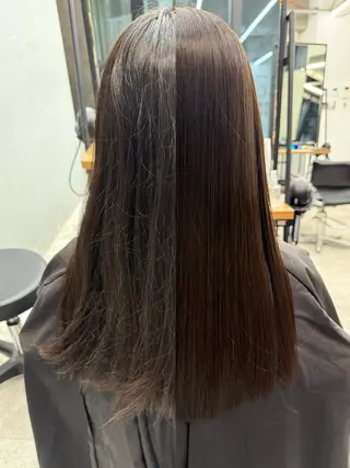 ロング 切りっぱなしボブ/ 小顔ボブNANAのヘアスタイル