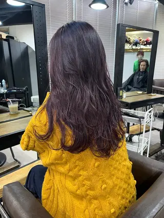 ロング カラー ブリーチ✨ハイライト 透明感カラー/アヤノのヘアスタイル