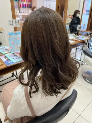 セミロング バレイヤージュ/ヘア アレンジ/shionのヘアスタイル