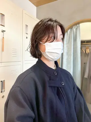 ミディアム パーマ EMANON YOKOHAMA所属・横浜/ショート/ マンツーマン施術　丹のヘアスタイル