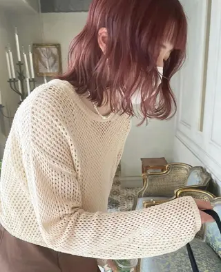 ミディアム カラー ベージュ🤎透明感 カラー🤎anriのヘアスタイル