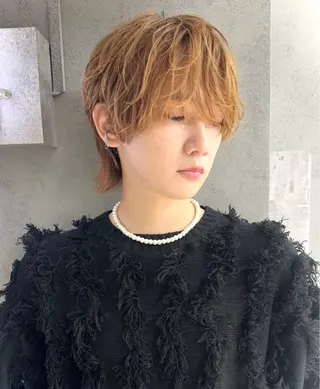 ショート カラー ヘアアレンジ メンズ ボブ/透明感ベージュ 🫧クルミ🌟のヘアスタイル