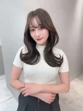 セミロング カラー 池袋/似合わせ/縮毛 髪質改善【ugen】のヘアスタイル