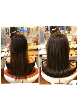 セミロング カラー 塩谷黎✨ブリーチ無W カラーメンズパーマ✨のヘアスタイル