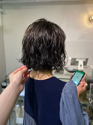 ミディアム パーマ iroha/ n.w.h🎀のヘアスタイル