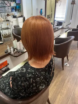 ミディアム カラー enn 髪質改善🩷 曽根依咲のヘアスタイル