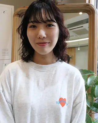 ショート カラー パーマ 松村 澪里のヘアスタイル