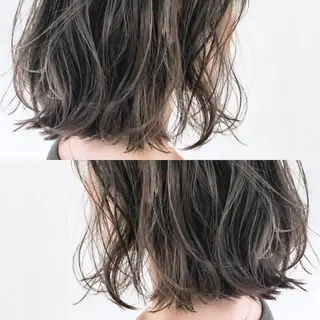ミディアム カラー パーマ ヘアアレンジ tocca所属・毎月通える価格♪ 杉本真基のヘアスタイル
