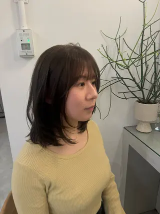 セミロング 顔周りcut・ご相談 ＝新宿しずく🇰🇷のヘアスタイル
