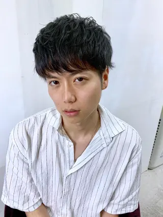 ショート カラー パーマ メンズ メンズ特化👨 細谷碧海のヘアスタイル