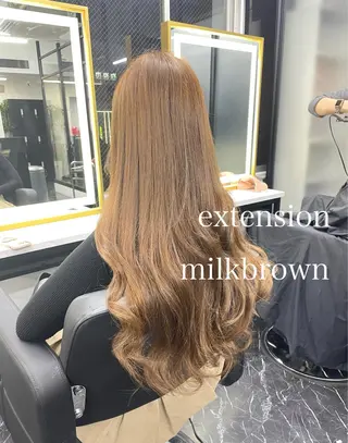 ロング カラー エクステ🩵ブリーチ 韓国ヘア🩵KAEのヘアスタイル