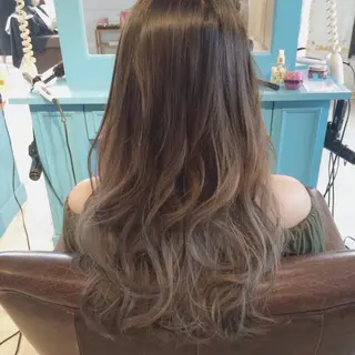 セミロング ロング カラー パーマ ヘアアレンジ Le Reve (ルレーブ所属・kobayashi $hogoのヘアスタイル