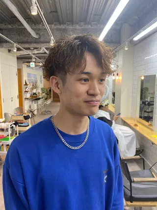 パーマ メンズ シャドウパーマ/ 波巻パーマYu-Kiのヘアスタイル