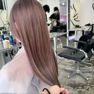 ロング カラー ヘアアレンジ ハイトーン/美髪矯正 🍃大江拓実のヘアスタイル