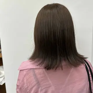 ミディアム カラー 岩渕 愛のヘアスタイル