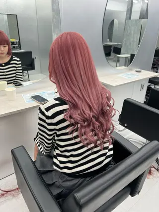 ロング カラー ヘアアレンジ 👑垢抜け韓国ヘア ハッシュカット唯澄のヘアスタイル