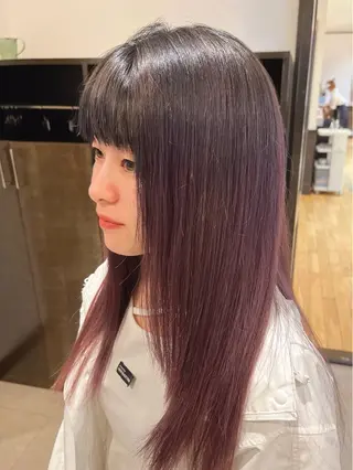 セミロング 赤み消しカラー 🩵かりんのヘアスタイル