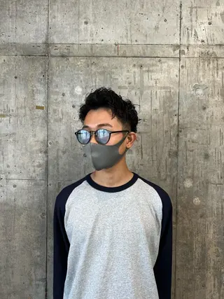 ショート カラー パーマ メンズ メンズパーマ /SUNAOのヘアスタイル