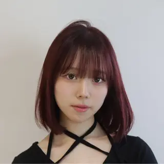 ミディアム けいし🐬ボブ 美髪縮毛矯正のヘアスタイル