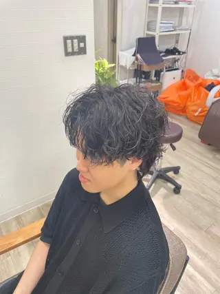 ミディアム パーマ メンズ 【髪質改善サロン】 🌟だいち🌟のヘアスタイル