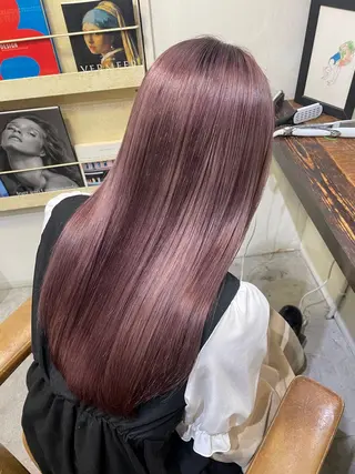 ロング カラー ブリーチ＆縮毛矯正 🧸ともき🧸のヘアスタイル
