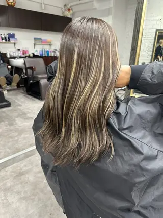 セミロング カラー ヘアアレンジ 久米 治仁のヘアスタイル