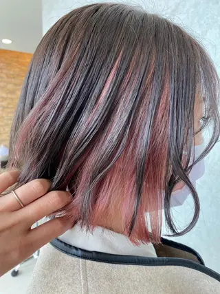 ショート カラー 浦口友華 ♡ 暖色系カラーのヘアスタイル
