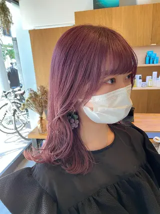 セミロング カラー 🌿レイヤーボブ/パ ーマ🌿 木梨健太のヘアスタイル