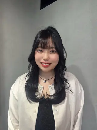 ミディアム Rena/大阪美容室 /ワンホンヘアのヘアスタイル
