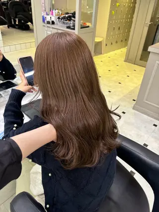 セミロング 💖ベージュ💖 MEARIのヘアスタイル