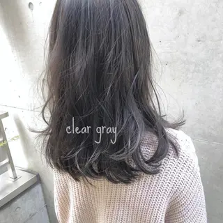 ミディアム カラー ヘアアレンジ ブリーチなしで透明感 艶カラー【Ryo】のヘアスタイル