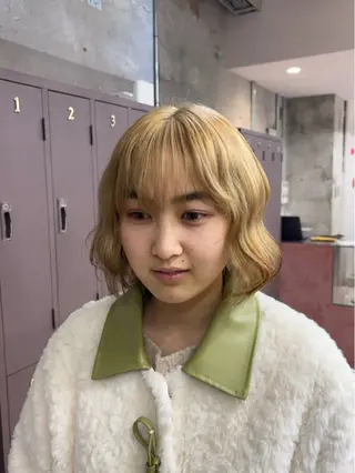 ミディアム カラー 松本 愛加/ブリーチ・韓国のヘアスタイル