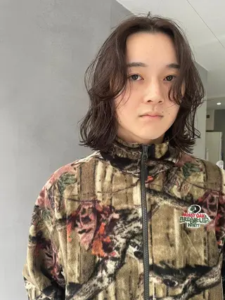 ミディアム パーマ カラー CEINE OURのヘアスタイル