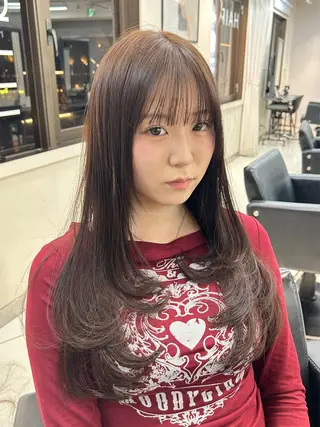 ロング レイヤー×ツヤカラー 渋谷/kougaのヘアスタイル