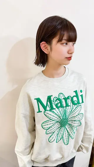 ミディアム カラー 竹内啓太 ボブのヘアスタイル