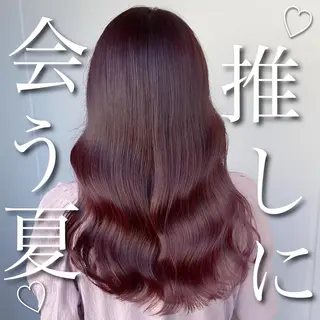 セミロング ブリーチなし Wカラー🩷星野翔太のヘアスタイル