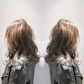 セミロング カラー パーマ ヘアアレンジ tocca所属・毎月通える価格♪ 杉本真基のヘアスタイル