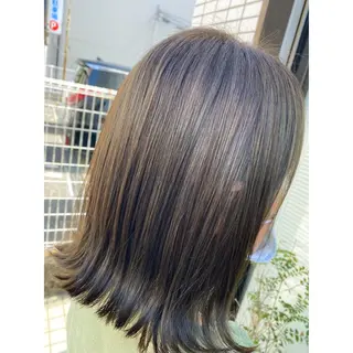 ミディアム カラー ヘアアレンジ 小國 綾かのヘアスタイル