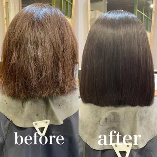 ミディアム 縮毛矯正/髪質改善 主税巧一のヘアスタイル