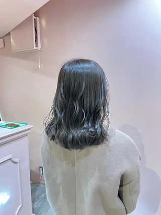 セミロング カラー RIYA❤︎ Aujuaソムリエのヘアスタイル