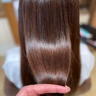 セミロング カラー パーマ エイジングケア特化 美容師✂️山崎竜二のヘアスタイル