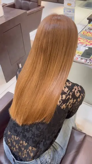 セミロング カラー 🤎うる艶ベージュ 🧸MAYUKA🤎のヘアスタイル